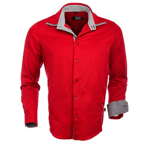 Czerwona koszula męska Carisma 5818 majesso-pl pomaranczowy koszule