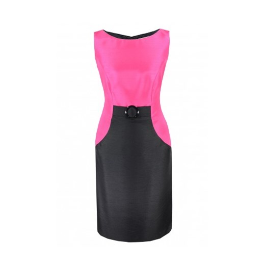 Francoise sukienka różowo-czarna n-fashion-pl rozowy Biustonosze