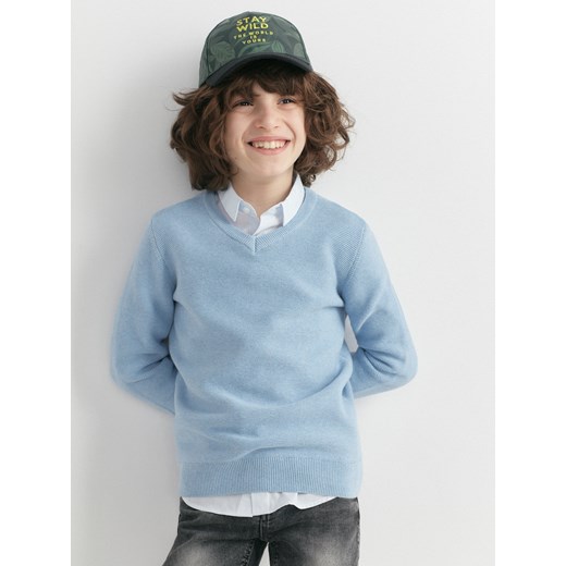Reserved - Klasyczny sweter - Niebieski Reserved 146 Reserved