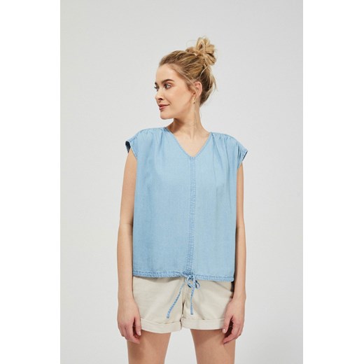 Koszula lyocell błękitna ze sklepu Moodo.pl w kategorii Bluzki damskie - zdjęcie 109453295