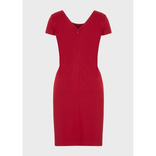Czerwona sukienka Emporio Armani mini na wiosnę z krótkim rękawem casual 