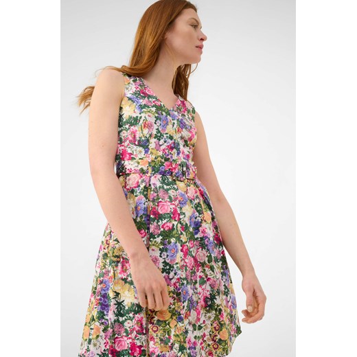 Sukienka wielokolorowa ORSAY mini bez rękawów z tkaniny w kwiaty 