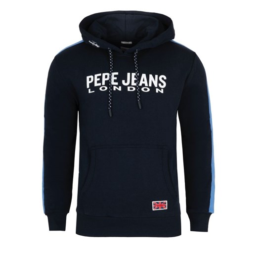 Bluza męska Pepe Jeans w stylu młodzieżowym czarna z napisami 