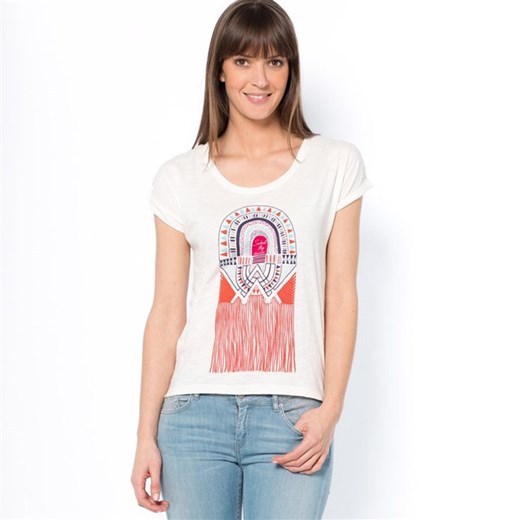 T-shirt la-redoute-pl bezowy bawełniane