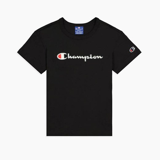T-shirt chłopięce Champion czarny bawełniany 