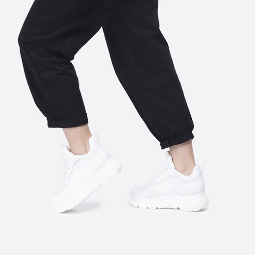 Buffalo buty sportowe damskie sneakersy białe na platformie wiązane 