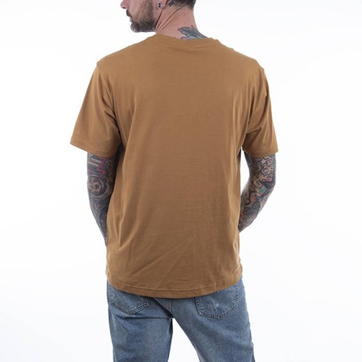 T-shirt męski New Balance z krótkimi rękawami brązowy na wiosnę 
