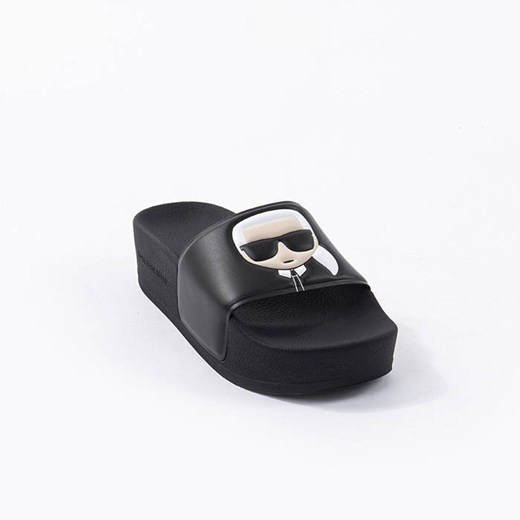 Klapki damskie Karl Lagerfeld casual na platformie bez zapięcia