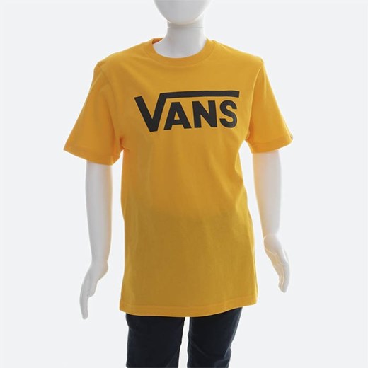 T-shirt chłopięce żółty Vans z krótkim rękawem bawełniany 