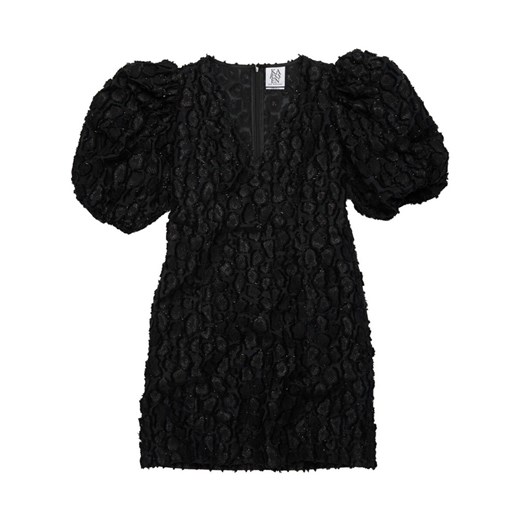 Robyn Puff Sleeve Black Leopard Mini Dress Zoe Karssen XL okazja showroom.pl