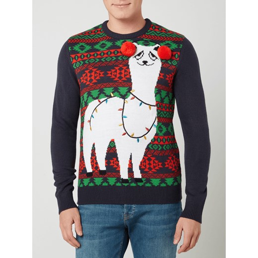 Sweter z wzorem bożonarodzeniowym Montego XL promocyjna cena Peek&Cloppenburg 