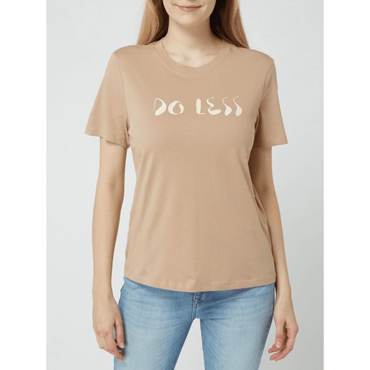 T-shirt z bawełny ekologicznej model ‘Liwi’ Pieces L okazyjna cena Peek&Cloppenburg 
