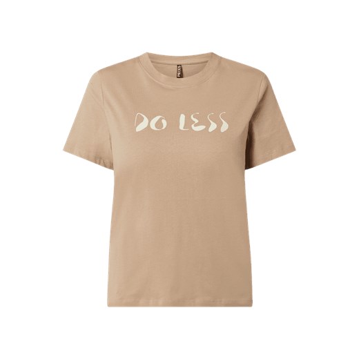 T-shirt z bawełny ekologicznej model ‘Liwi’ Pieces S promocyjna cena Peek&Cloppenburg 