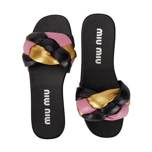 Klapki damskie Miu Miu bez zapięcia casual z gumy