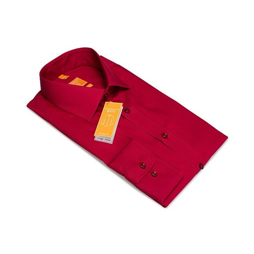 Koszula męska czerwona Redmond elegancka z klasycznym kołnierzykiem 