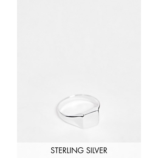 ASOS DESIGN – Sygnet ze srebra wysokiej próby na mały palec-Srebrny XL/XXL Asos Poland