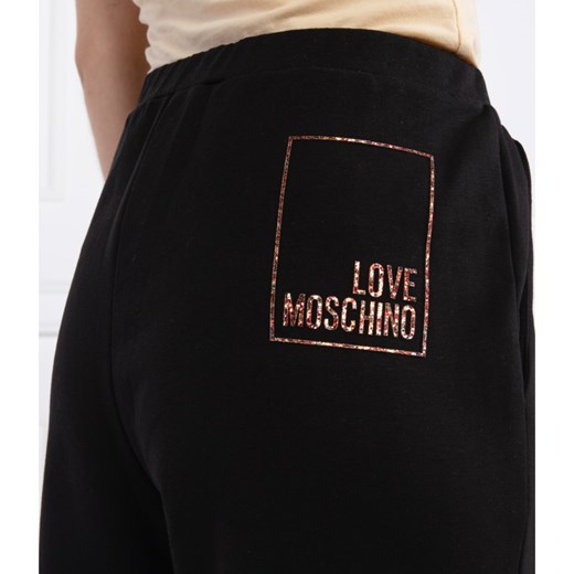 Spodnie damskie Love Moschino czarne z dresu 