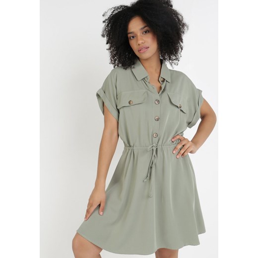 Zielona Sukienka Priaphelous ze sklepu Born2be Odzież w kategorii Sukienki - zdjęcie 109980299