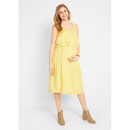 Sukienka ciążowa żółta Bonprix 