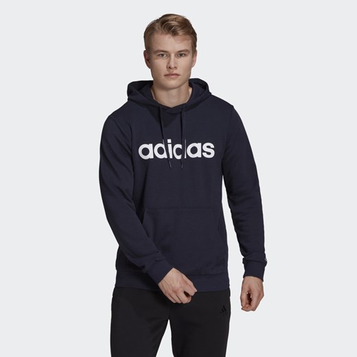 Essentials French Terry Linear Logo Hoodie XS Adidas
