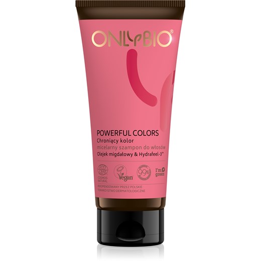 ONLYBIO Powerful Colors Chroniący kolor micelarny szampon do włosów TUBA 200 ml Onlybio.life  OnlyBio.life