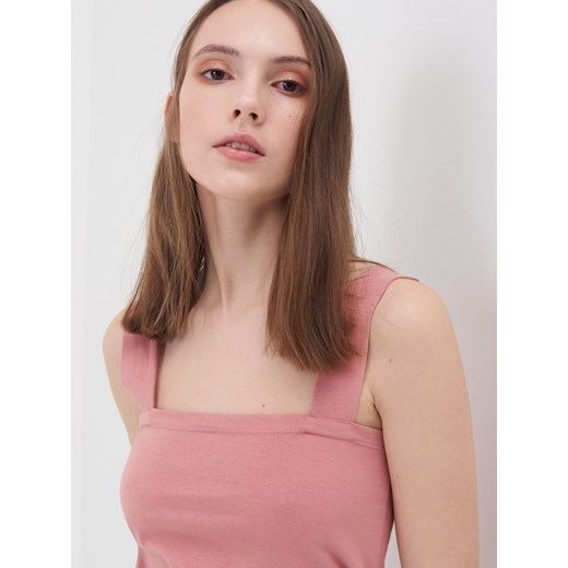 Sinsay - Gładki top - Różowy Sinsay XL Sinsay