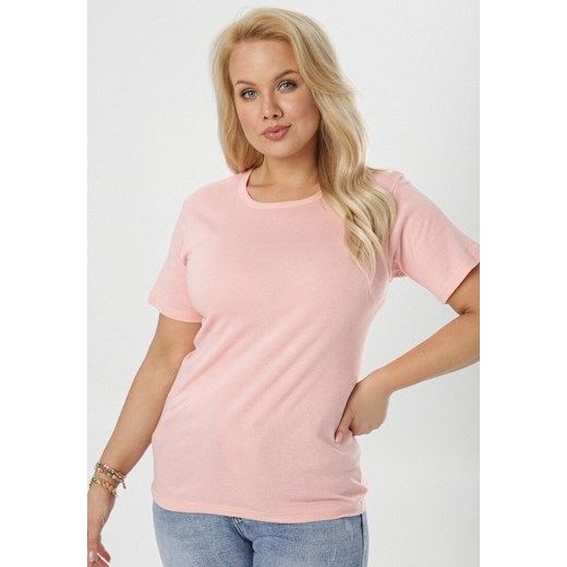 Różowy T-shirt Ephesine XXL Born2be Odzież