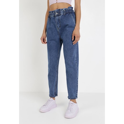 Niebieskie Jeansy Mom Fit Esayaa 34 Born2be Odzież