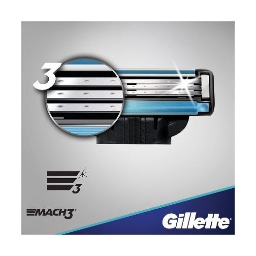 Gillette, wkłady ostrza do maszynki Mach3+, 5 szt. Gillette smyk okazja
