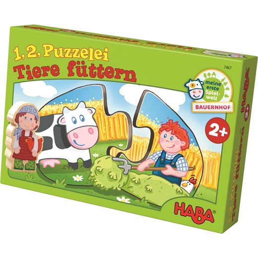 HABA Pierwsze puzzle Co jedzą zwierzęta ? (HB7467) babyhop-pl zielony zwierzęta