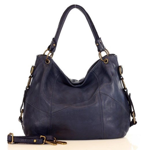 Shopper bag Mazzini skórzana matowa elegancka