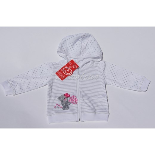 Bluza z kapturem dla dziewczynki Kiki Kids, Sweet Bear - rozmiar 98 piccolino-sklep-pl szary bawełniane