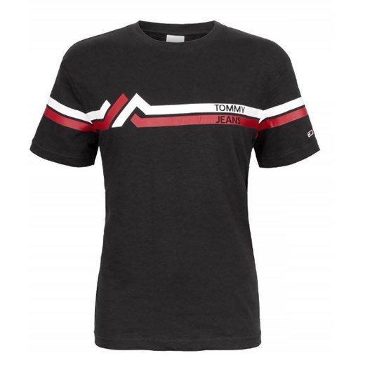 Tommy Hilfiger T-shirt Męski Regular Fit Black ze sklepu dewear.pl w kategorii T-shirty męskie - zdjęcie 110230688