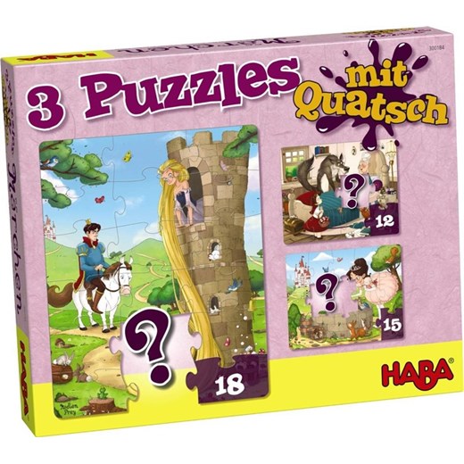 HABA Puzzle - Baśnie (3 motywy) (HB300184) babyhop-pl fioletowy 