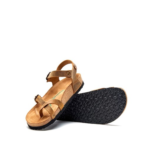 Sandały damskie Comfortfusse z klamrą casual skórzane 