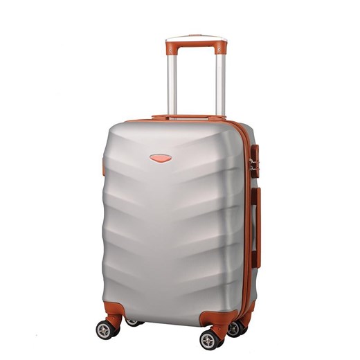 Mała walizka KEMER RGL EXCLUSIVE 6881 S Srebro brązowa Kemer promocja Bagażownia.pl