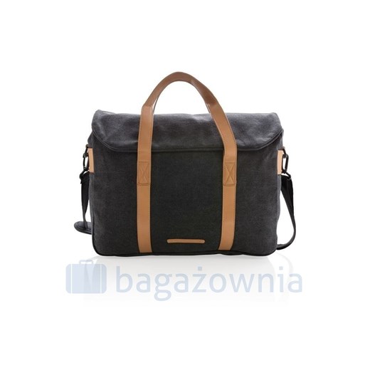 Stylowa, płócienna torba na laptopa 15,6" Czarna Xd Collection promocja Bagażownia.pl