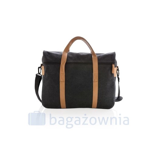Stylowa, płócienna torba na laptopa 15,6" Czarna Xd Collection wyprzedaż Bagażownia.pl