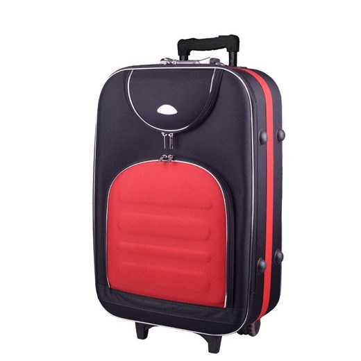 Średnia walizka PELLUCCI RGL 801 M Czarno Czerwona Pellucci okazyjna cena Bagażownia.pl