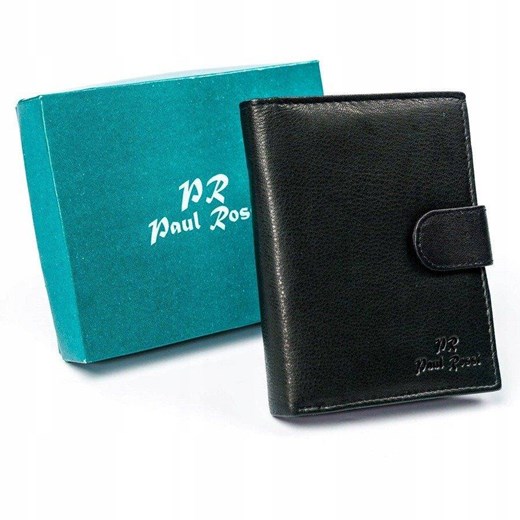 Skórzany portfel skórzany, pionowy, składany na zatrzask Paul Rossi Pellucci Bagażownia.pl okazja