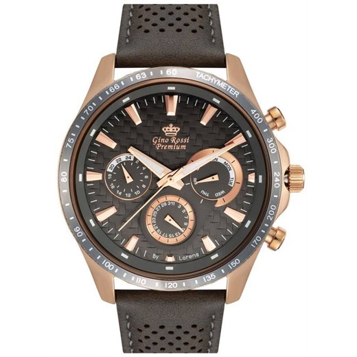 Zegarek Męski GINO ROSSI STALOWY PREMIUM S523A-1B3 Gino Rossi okazyjna cena Bagażownia.pl