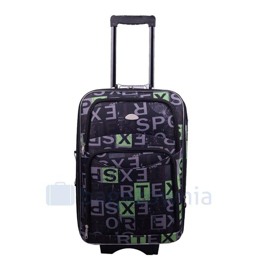 Mała kabinowa walizka PELLUCCI RGL 773 S Czarno Zielona Pellucci wyprzedaż Bagażownia.pl