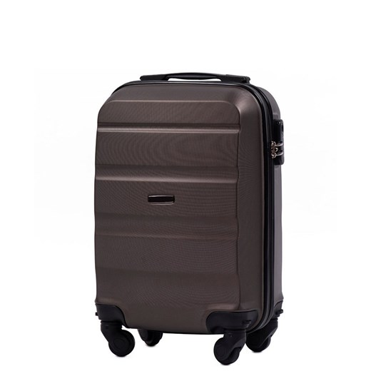 Bardzo mała kabinowa walizka KEMER WINGS AT01 XS Brązowa Kemer okazyjna cena Bagażownia.pl