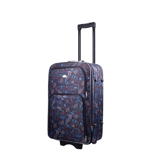 Mała kabinowa walizka PELLUCCI RGL 773 S Czarno Niebieska Pellucci wyprzedaż Bagażownia.pl