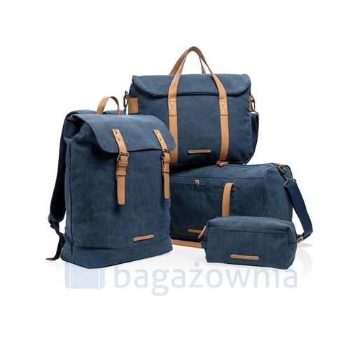 Stylowa, płócienna torba na laptopa 15,6" Niebieska Xd Collection promocja Bagażownia.pl