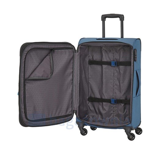Duża walizka TRAVELITE DERBY 87549-20 Niebieska Travelite okazyjna cena Bagażownia.pl