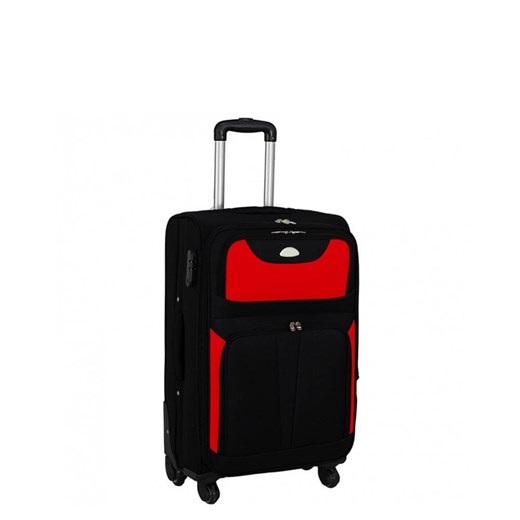 Mała kabinowa walizka PELLUCCI RGL S-010 S RYANAIR Czarno Czerwona Pellucci okazja Bagażownia.pl