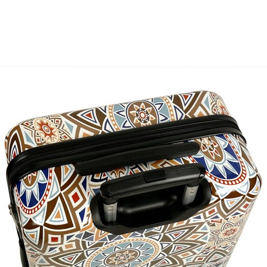 Średnia walizka SAXOLINE Mosaic Culture M 1452H0.60.10 Saxoline okazyjna cena Bagażownia.pl