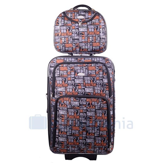 Mała kabinowa walizka PELLUCCI RGL 773 S Szaro Pomarańczowa Pellucci wyprzedaż Bagażownia.pl