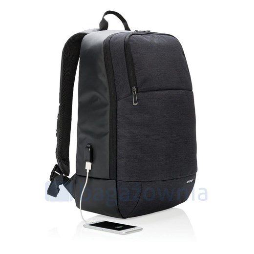Nowoczesny plecak na laptopa 15" Swiss Peak Czarny Swiss Peak okazyjna cena Bagażownia.pl